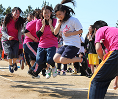 チームジャンプ（大縄跳び）の様子