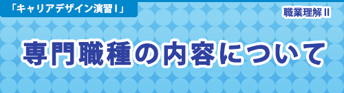 専門職種の内容について